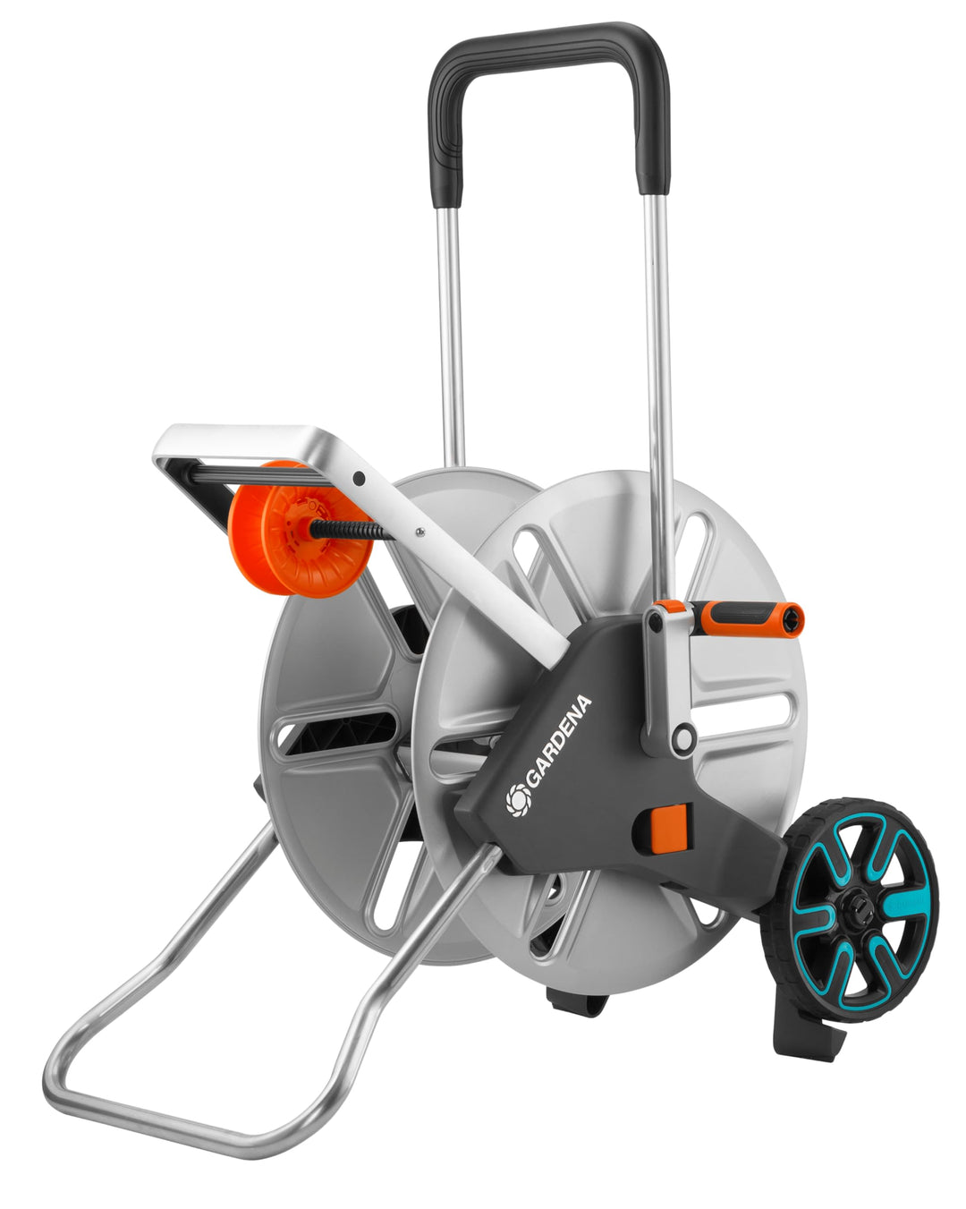Gardena CleverRoll L Easy Metall: Grosser Schlauchwagen bis zu 100 m Kapazität, besonders standfest,