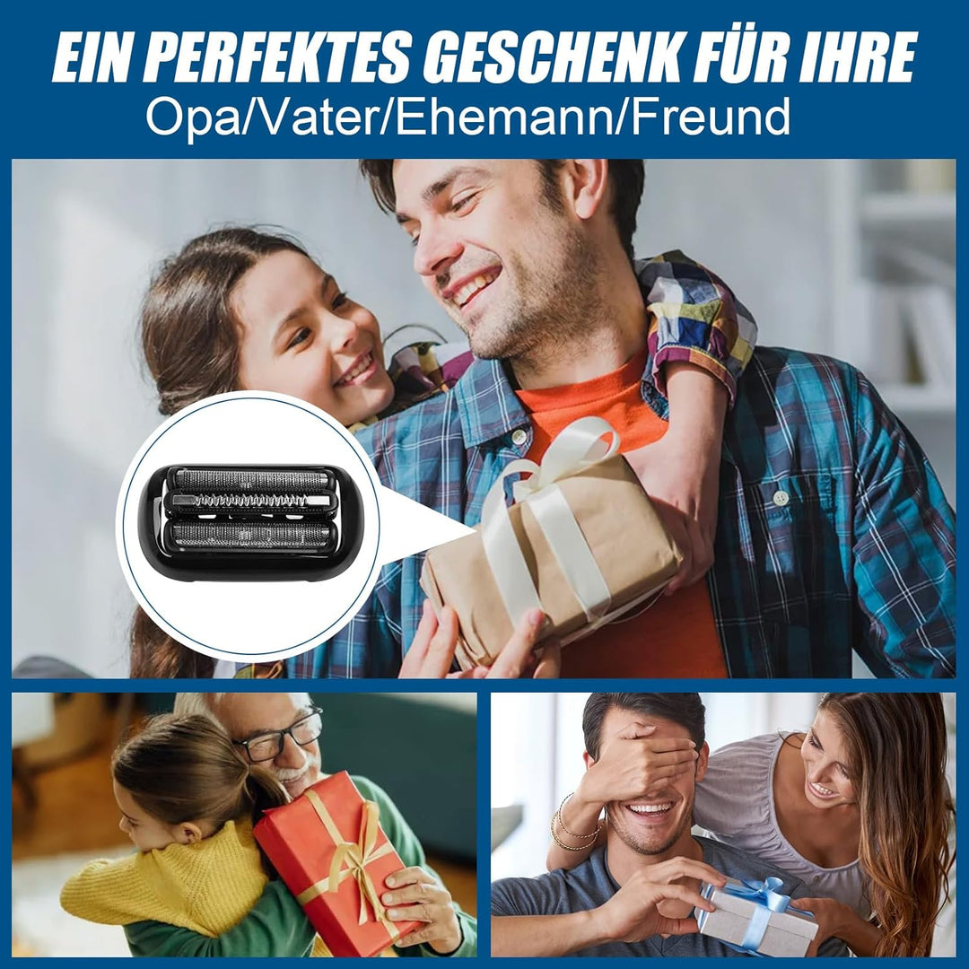 2PCS Ersatzkopf für Braun Series 5 53B Elektrorasierer – Einfaches Anbringen, sanfte Rasur, kompatib