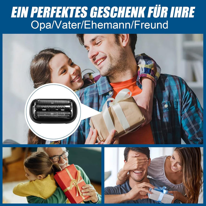 2PCS Ersatzkopf für Braun Series 5 53B Elektrorasierer – Einfaches Anbringen, sanfte Rasur, kompatib