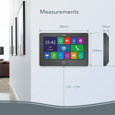ELRO PRO PV40 Full HD Video-Türsprechanlage für 2 Familien, 1080P, 2x 7 Zoll Farbmonitore, Voicemail