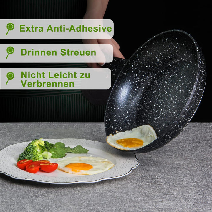 Scheffler Pfanne 20 cm, Bratpfanne,Pfanne Induktion,beschichtete Pfanne mit Antihaft-Beschichtung,ge