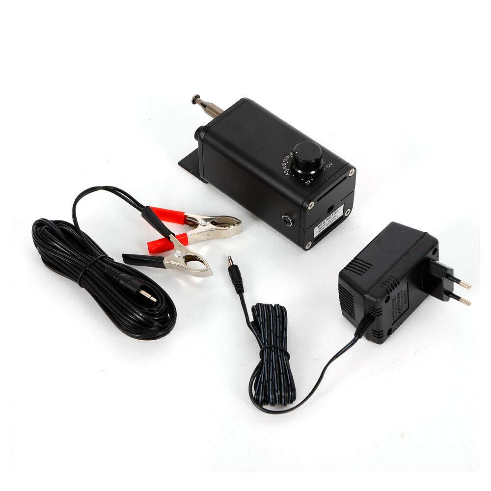 GrillMotor, 15W DC 3-12V BBQ Rotator Grillmotor Schwarz Grillspiess Drehspiess Rotisserie Getriebemo