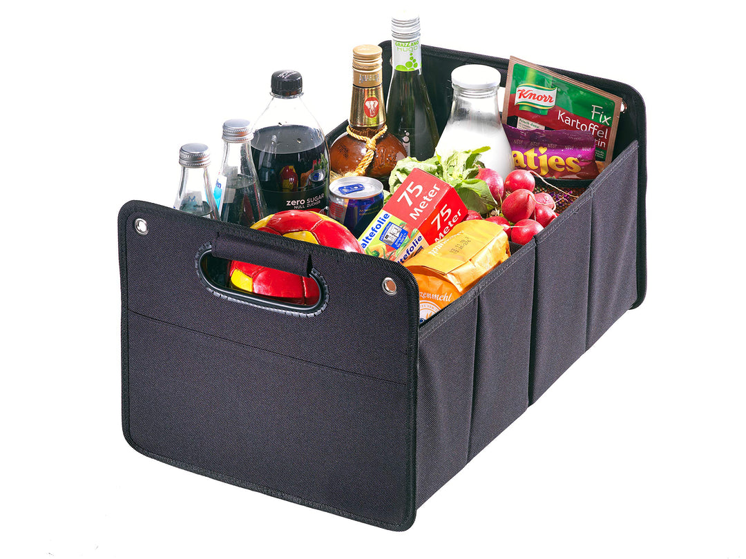 Kofferraumtasche aus Polyester mit sehr stabilem Boden, Car-Organizer, Auto-Klappbox, Kofferraumbox