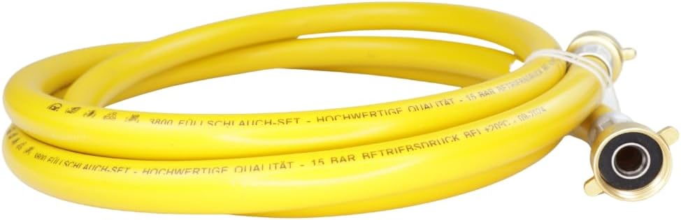 Heizungs-Füllset 2,5 m – Wasserschlauch mit DN 20 Messingverschraubung & Schlauchhalter, anschlussfe