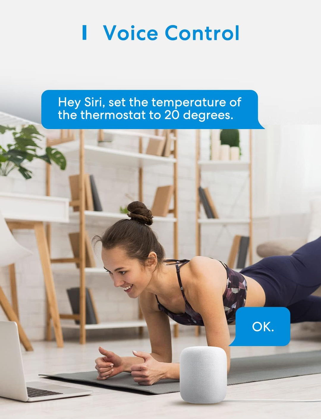 Meross smartes Heizkörperthermostat inklusive Hub, WLAN Heizungsthermostat Kompatibel mit HomeKit, A