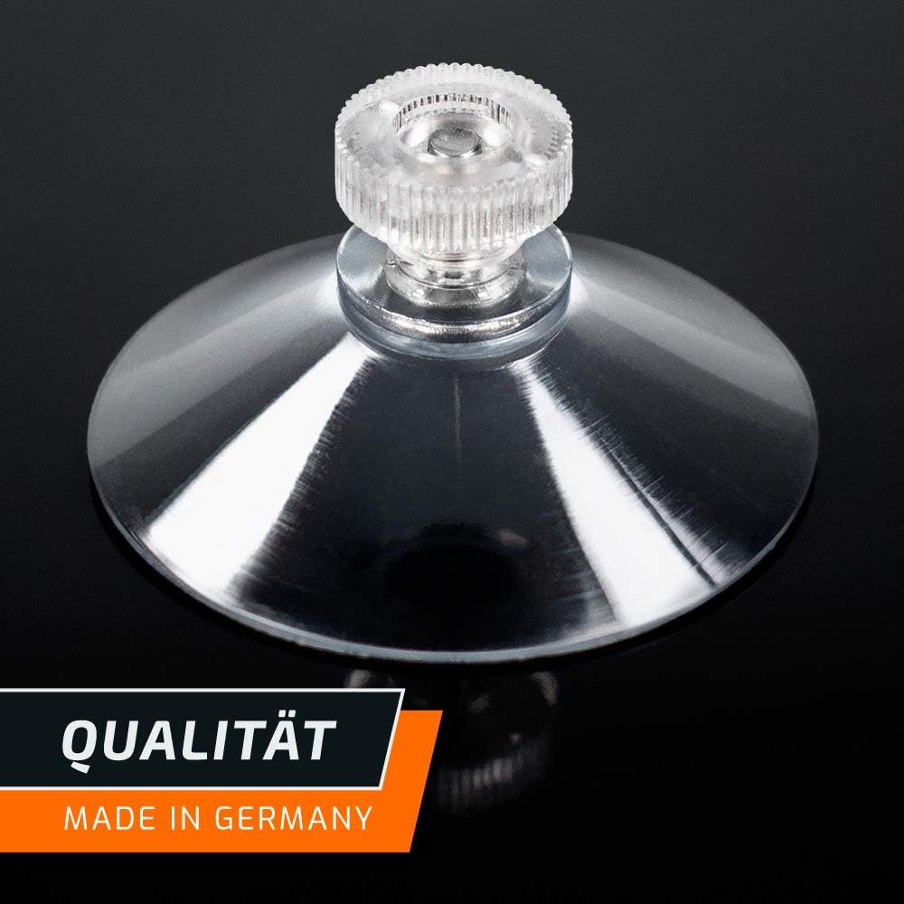Saugnäpfe Ø 50 mm | M4 Gewinde – Länge 6 mm | V2A Edelstahl | Rändelmutter | DHL-Versand | HOCHWERTI