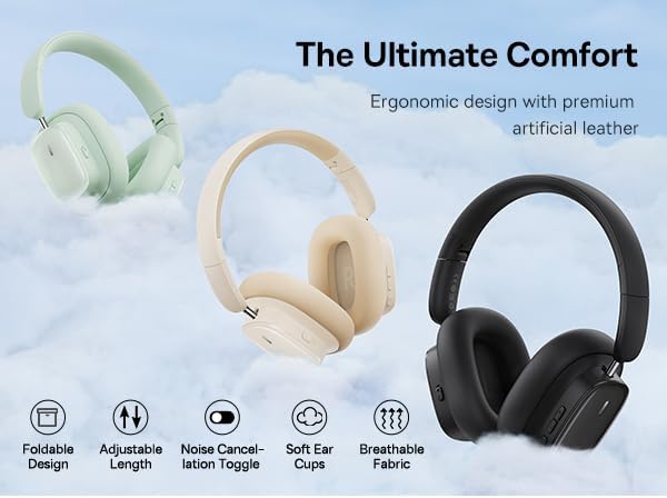 Baseus H1i Bowie ANC Headphone-Black