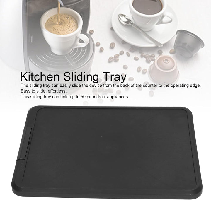 Kitchen Appliance Sliding Tray, Coffee Maker Sliding Tray Countertop Appliance Rolling Tray, Moving