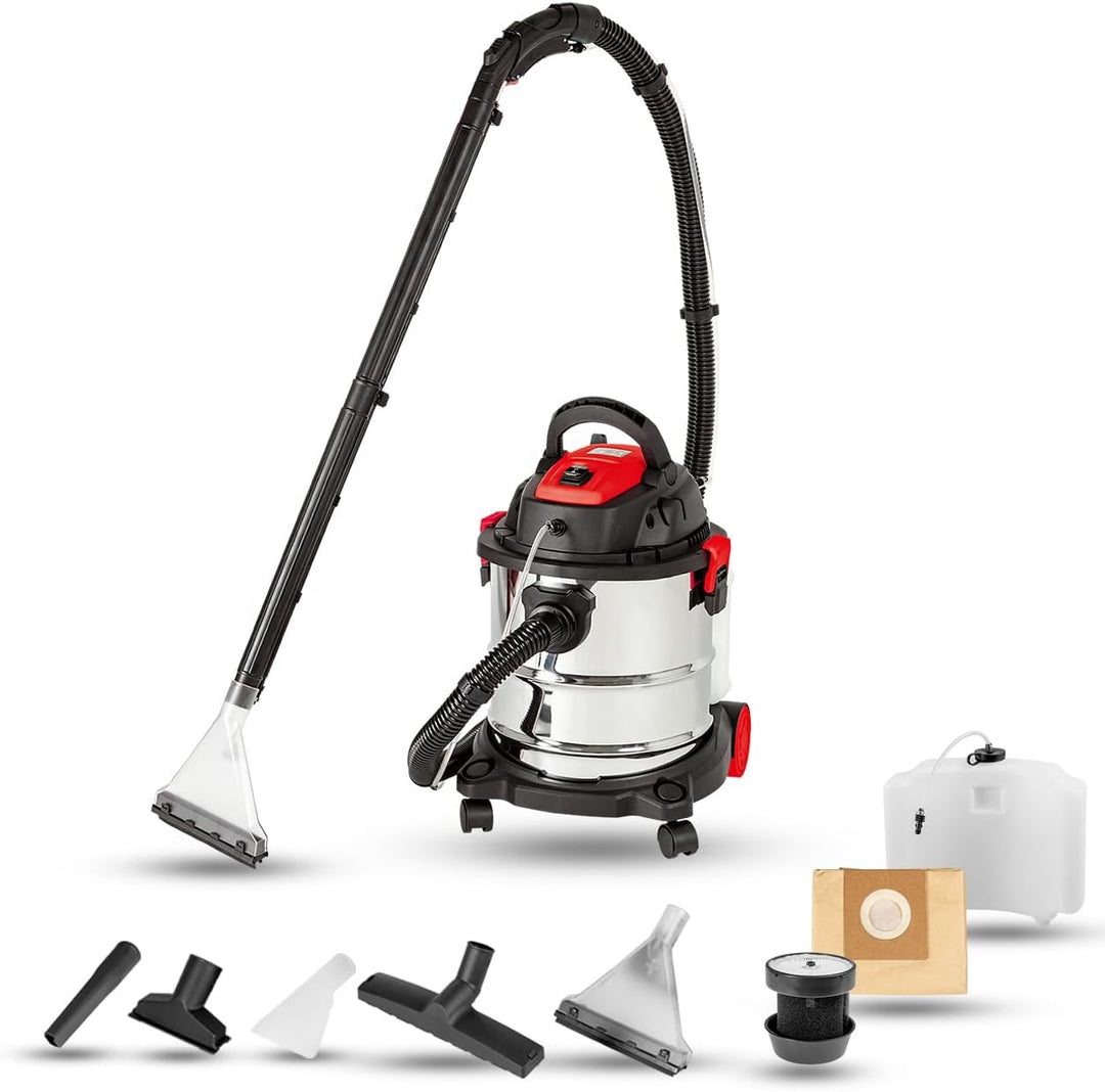 WALTER Waschsauger 1600 W, Polsterreiniger, Teppich-Reinigungsmaschine, Nasssauger, Trockensauger, s