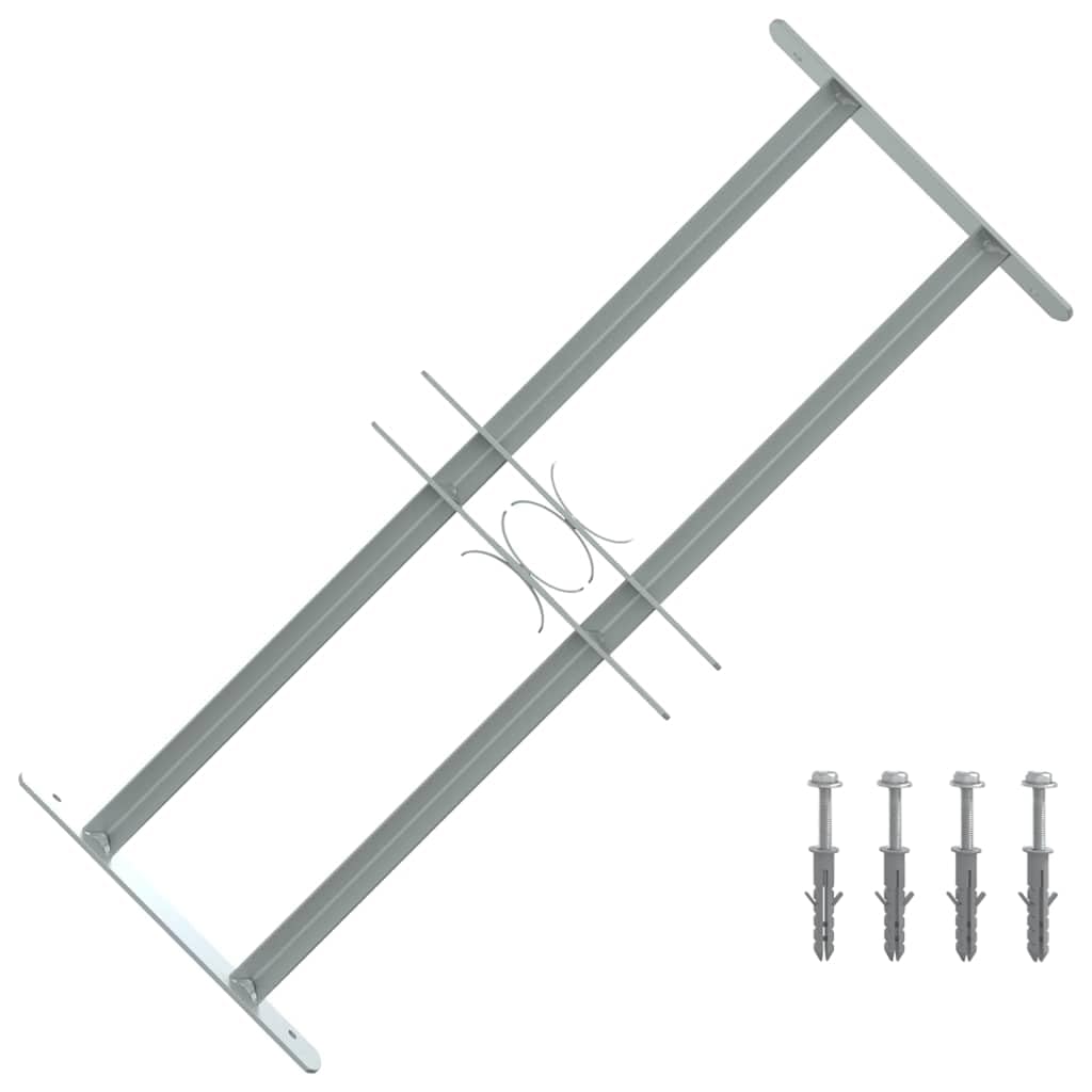 vidaXL Fenstergitter 500-650 mm Ausziehbar Sicherheitsgitter Einbruchschutz