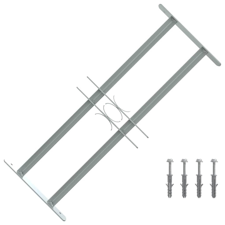 vidaXL Fenstergitter 500-650 mm Ausziehbar Sicherheitsgitter Einbruchschutz