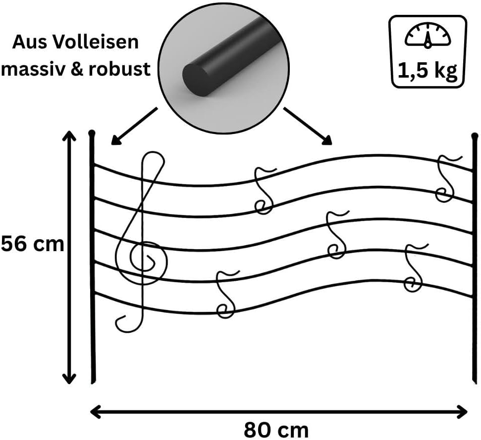 DanDiBo Steckzaun Melody Rankhilfe Rankgitter aus Metall Höhe 56 cm Breite 80 cm Kletterhilfe Zaun
