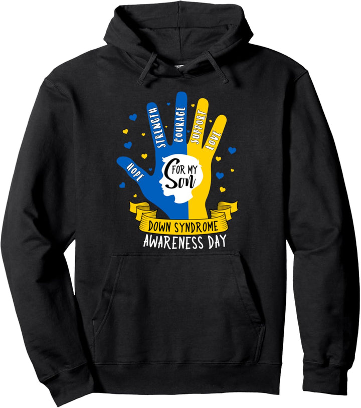 Trisomie 21 Behinderung - Familie Mutter Mama Down Syndrom Pullover Hoodie