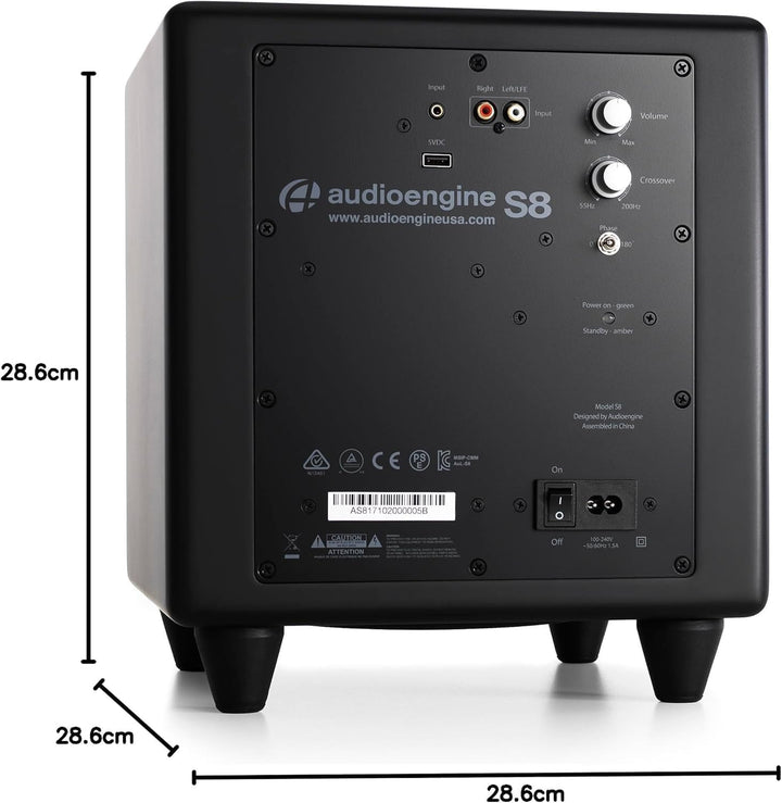 Audioengine A2+ 60W Aktiver Desktop-Lautsprecher | Integrierter DAC & Analogverstärker | Direkter US