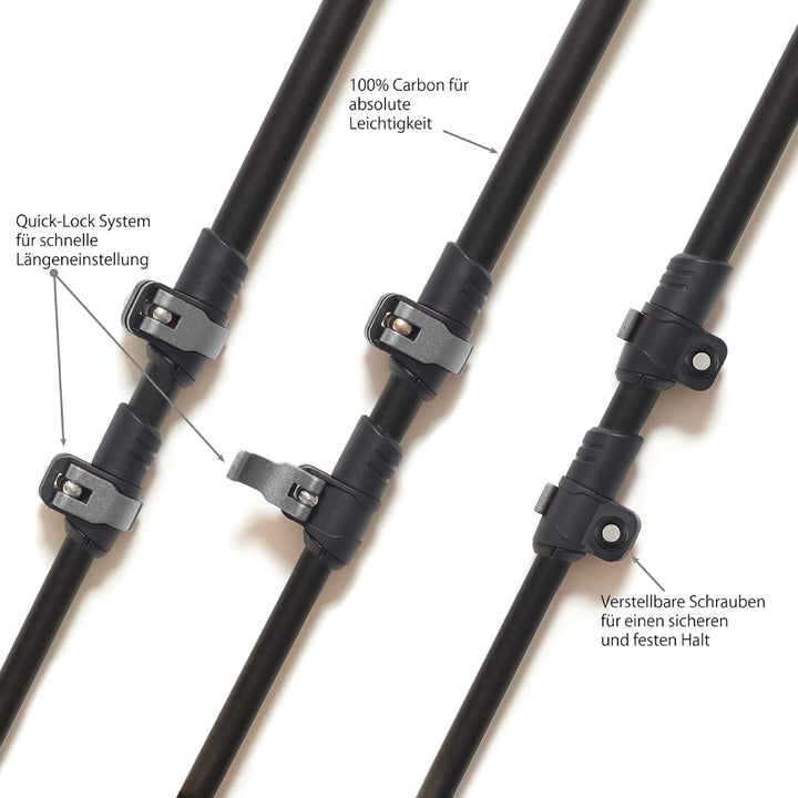 Steinwood Premium Carbon Wanderstöcke - Trekkingstöcke - extra leicht, verstellbar mit Teleskop und