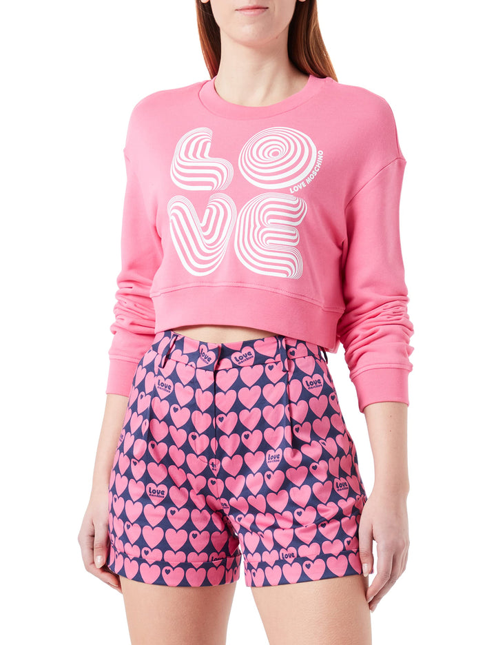 Love Moschino Damen Casual Shorts 48 Blue Fuchsia, 48 Blue Fuchsia