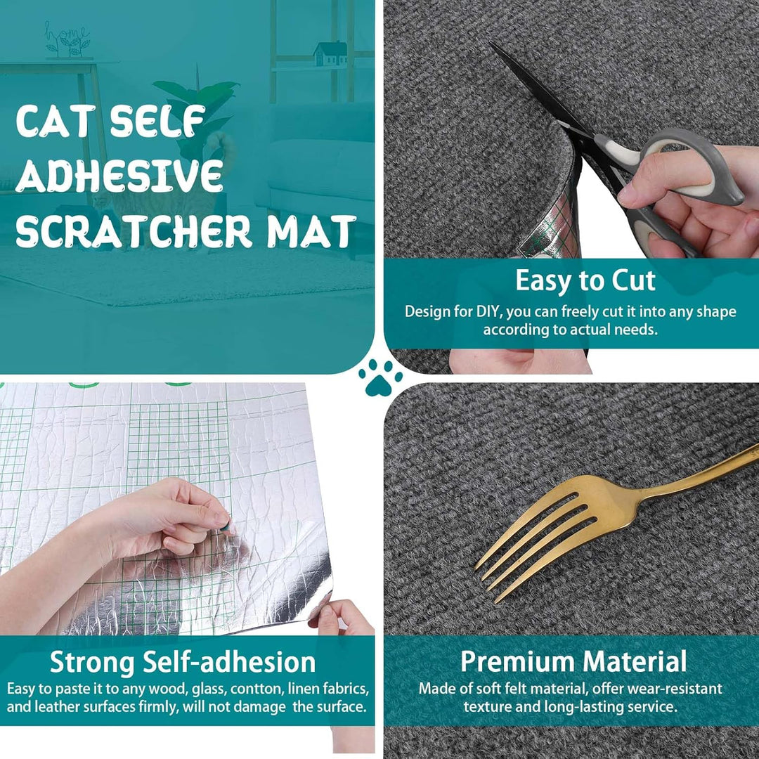 Kratzmatte Katze selbstklebend Kratzteppich Katze Wand Kratzbretter Sofa Kratzschutz Kratzmatte für