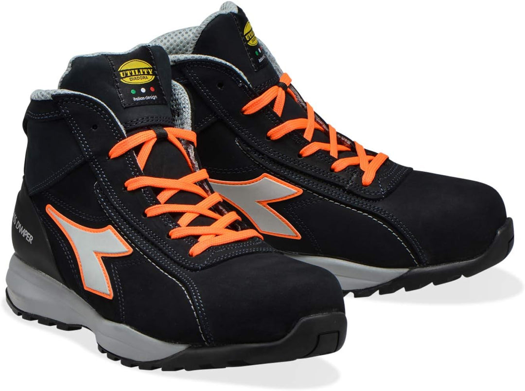 Arbeitsschuh GLOVE MDS MID S3 HRO SRC, DARK NAVY/ORANGE FLUO, Gr. 41