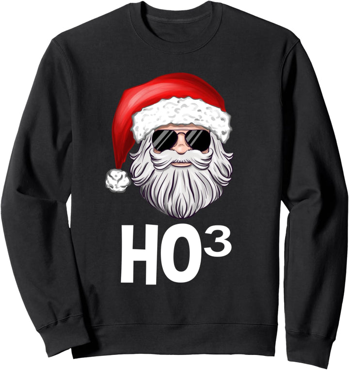 Die 3 Ho's Freches Weihnachtsmann Santa Mann Weihnachts Sweatshirt