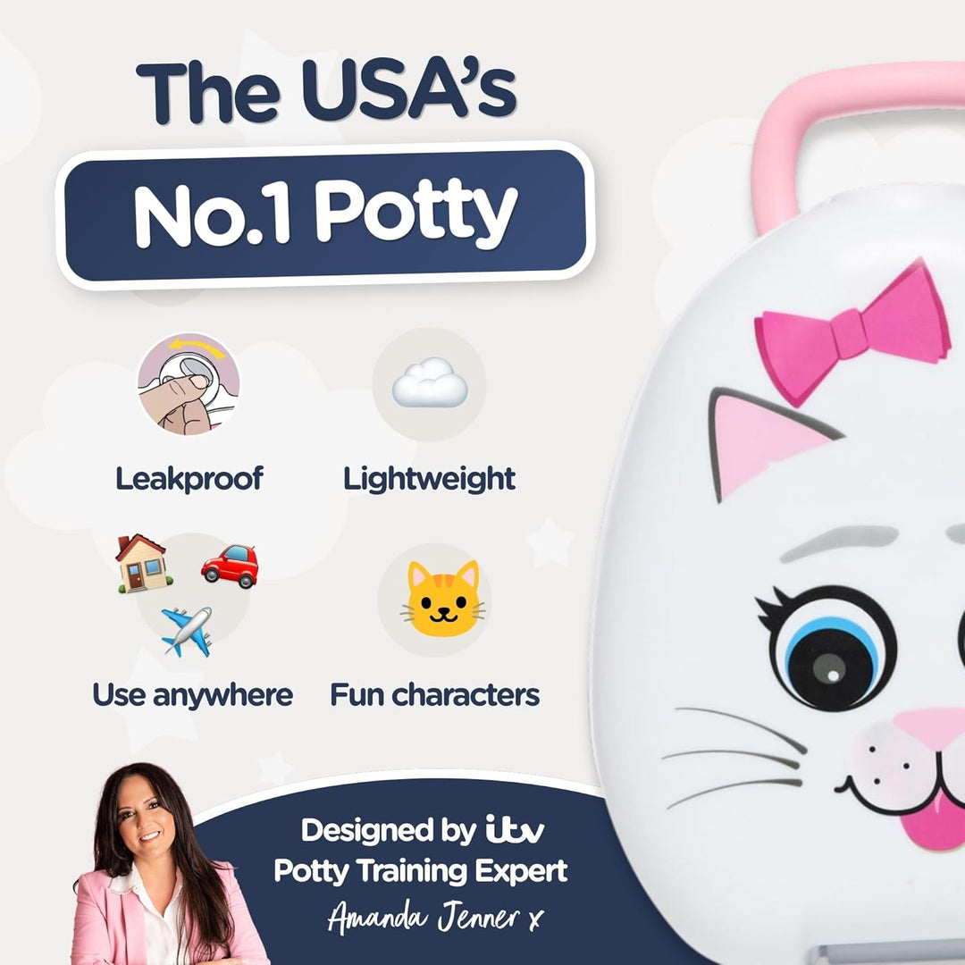 My Carry Potty - Katze Travel Töpfchen, preisgekrönter tragbarer Toilettensitz für Kleinkinder, den