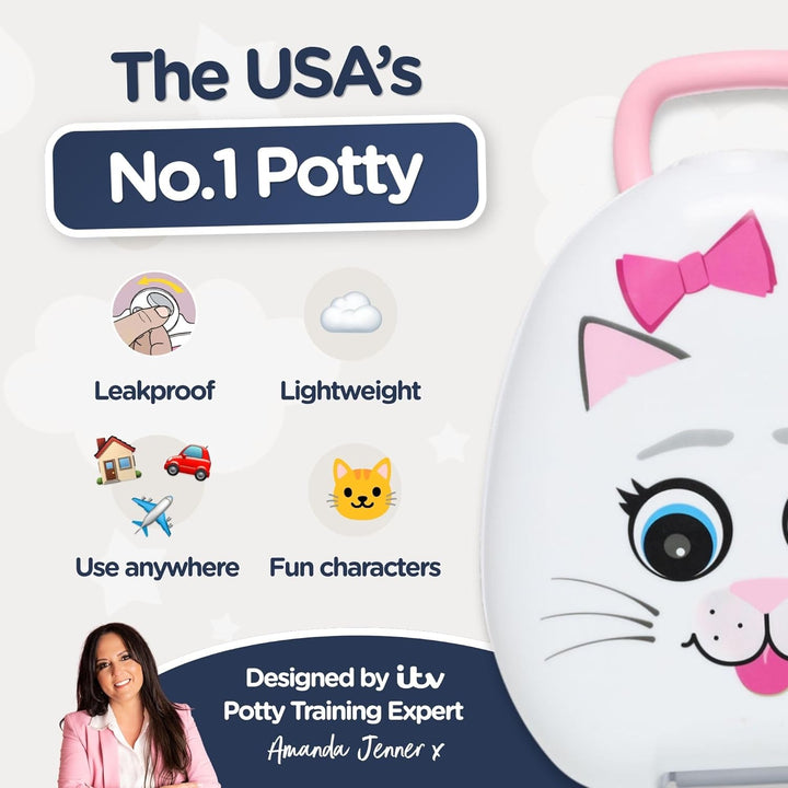 My Carry Potty - Katze Travel Töpfchen, preisgekrönter tragbarer Toilettensitz für Kleinkinder, den
