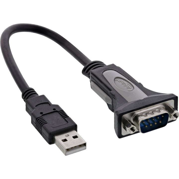 InLine 33306I USB 2.0 zu Seriell Adapterkabel, USB A an 9pol Sub D Stecker, 0,25m