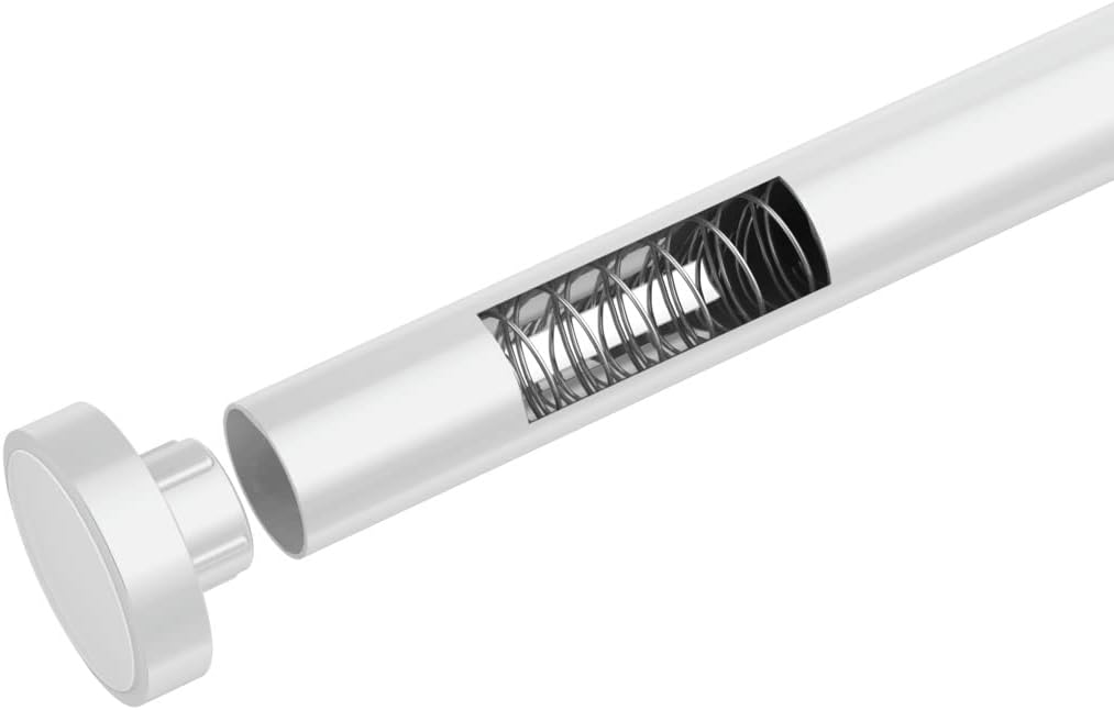 WENKO Teleskop-Duschstange Luz, ausziehbare Duschvorhangstange inkl. Wandadapter zum Klemmen, einfac