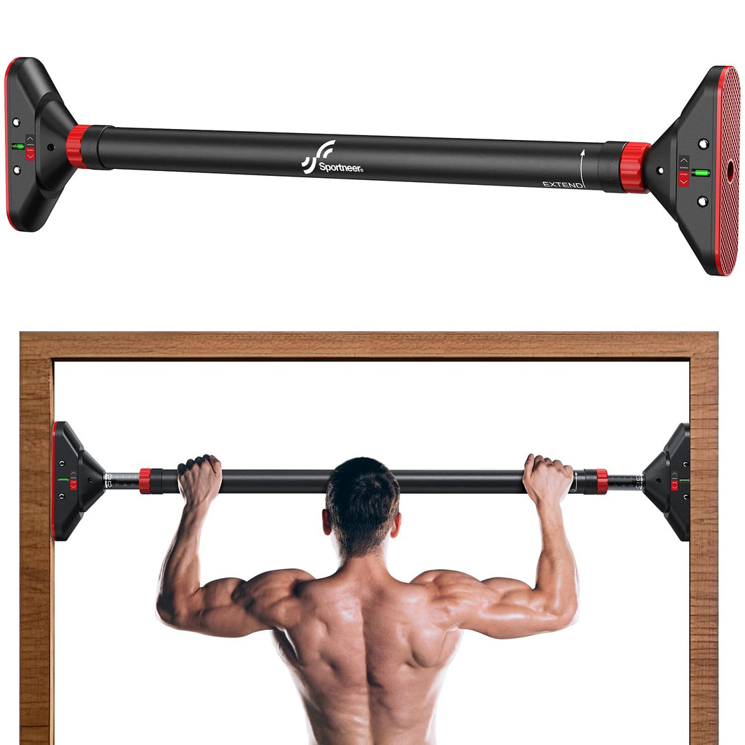 Sportneer Klimmzugstange Türrahmen, Pull Up Bar Tragkraft bis 200 Kg, Reckstange Türrahmen Ohne Schr