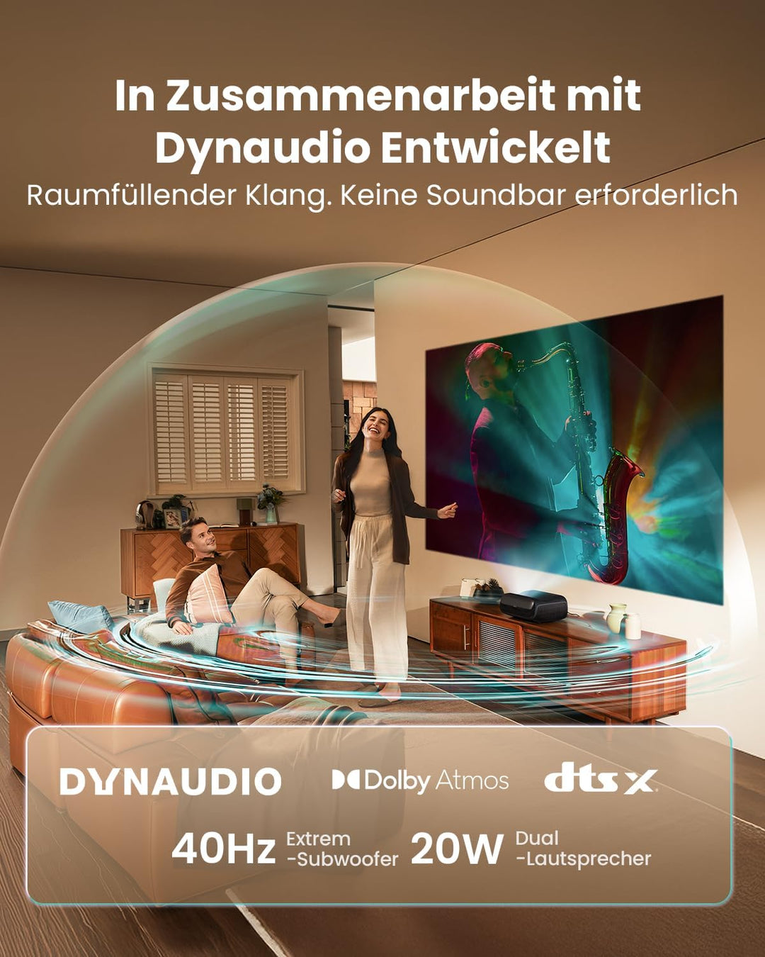 JMGO O2S Ultra UHD 4K Ultrakurzdistanz Beamer, 3600 ISO Lumen Triple Laser Projektor, 0,16:1 Kurzdis
