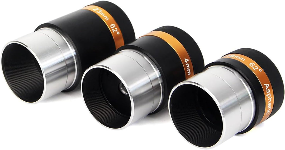 Svbony Teleskop Okular Set, 1,25” Planeten Okular Set 4mm 10mm 23mm 62° Weitwinkel Okular Scharfe Bi