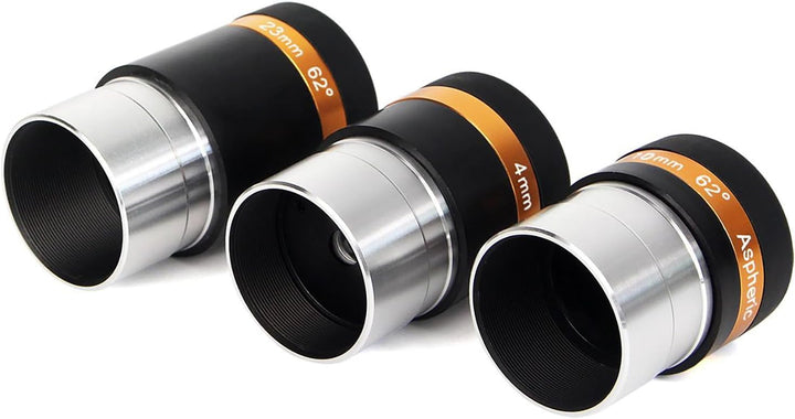 Svbony Teleskop Okular Set, 1,25” Planeten Okular Set 4mm 10mm 23mm 62° Weitwinkel Okular Scharfe Bi