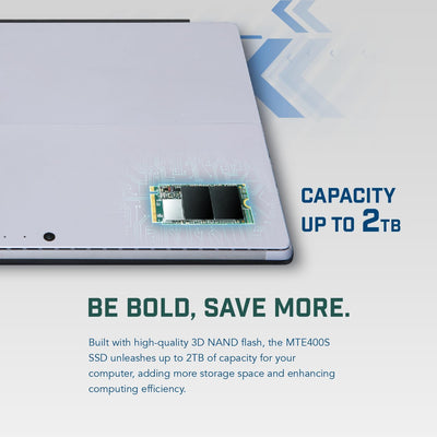 Transcend MTE400S 1 TB NVMe PCIe Gen3 x4 M.2 2242 Internal Solid State Drive (SSD) 3D TLC NAND (TS1T