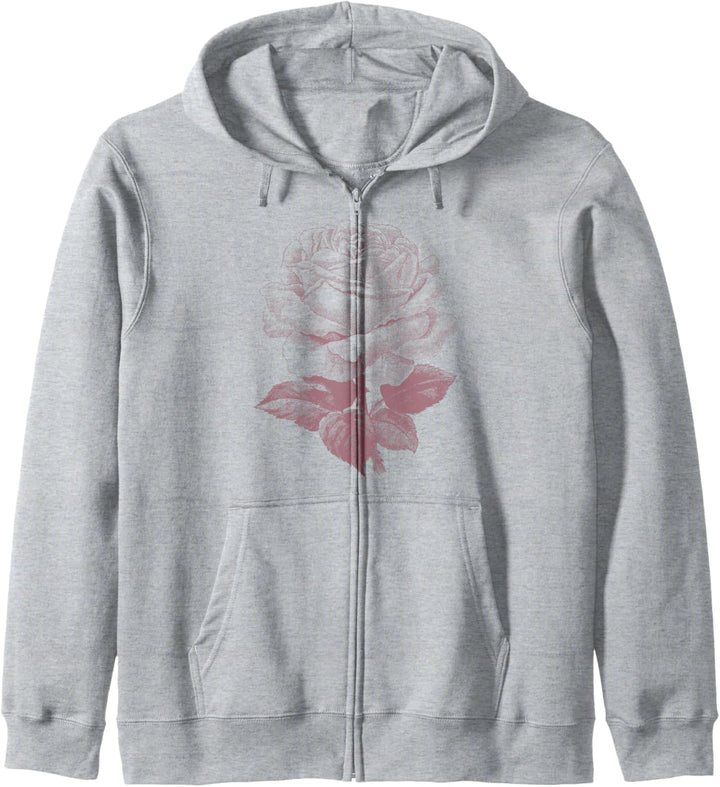 Trendy Rose Portrait Kapuzenjacke
