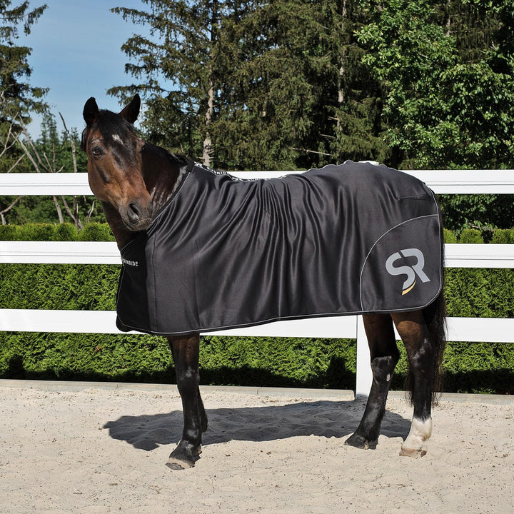 Sunride Abschwitzdecke für Pferde (Boston) aus Softshell mit Fleece - schnelltrocknend, reflektieren
