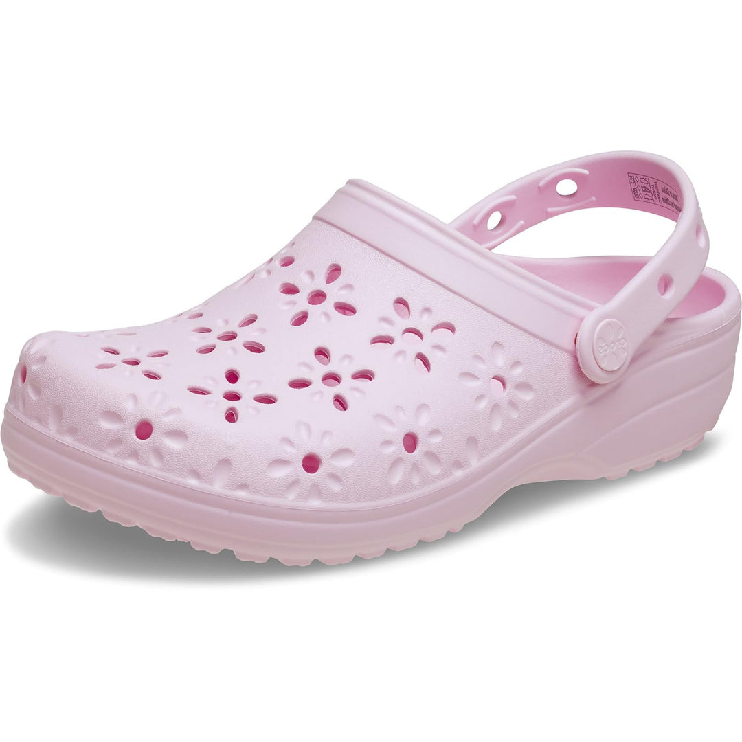 Crocs Classic Floral Cut-Out Clog 34/36 EU Pink Milk, 34/36 EU Pink Milk
