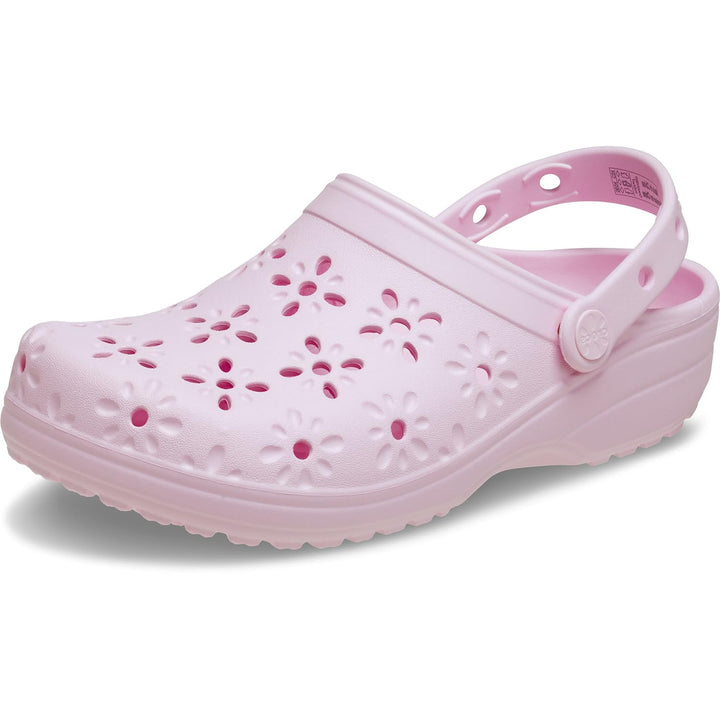 Crocs Classic Floral Cut-Out Clog 34/36 EU Pink Milk, 34/36 EU Pink Milk