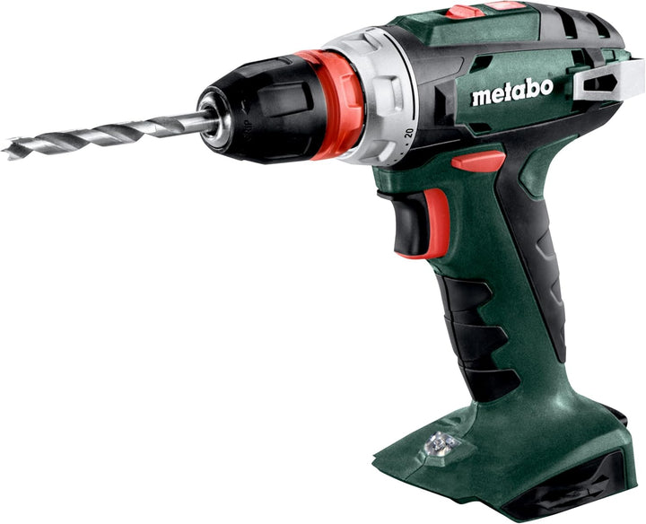 metabo Akku-Bohrschrauber BS 18 Quick - 18 V, 48 Nm Drehmoment, Ø 20 mm Holz, 1.600 U/min - Schnellw