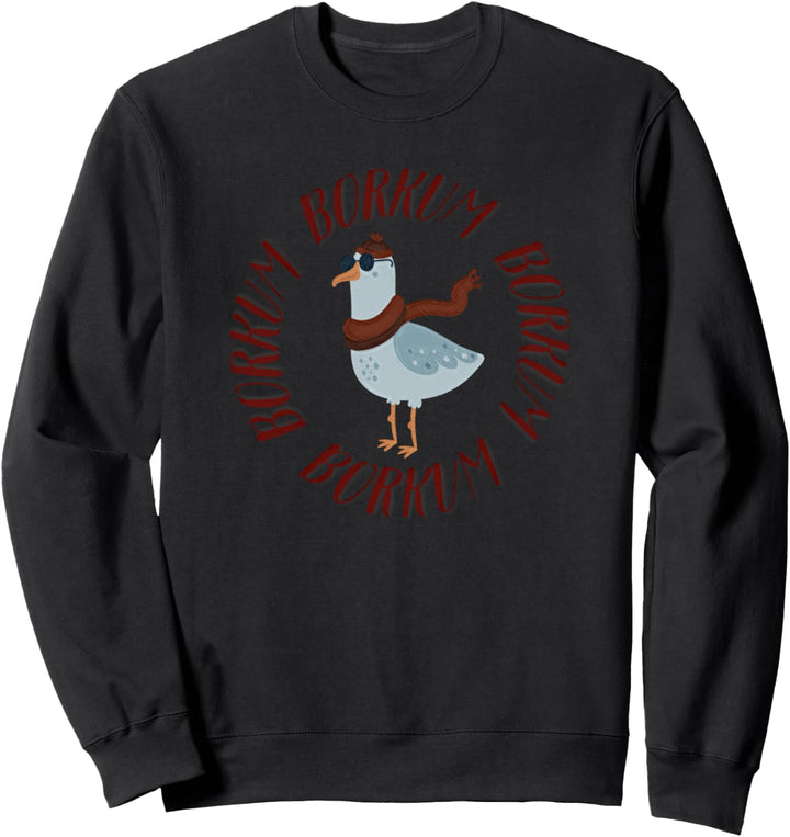 Borkum Möwe Design Nordsee Ostfriesisch Geschenk Moin Sweatshirt