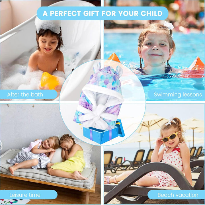 WYTbaby Bademantel Kinder Mädchen Flauschig Fleece bademantel mädchen Lange Ärmel Kinderbademantel m