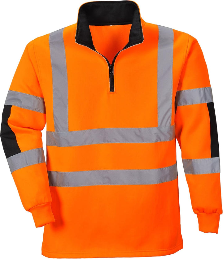 Portwest Xenon Rugby Shirt, Grösse: S, Farbe: Orange, B308ORRS S Orange, S Orange