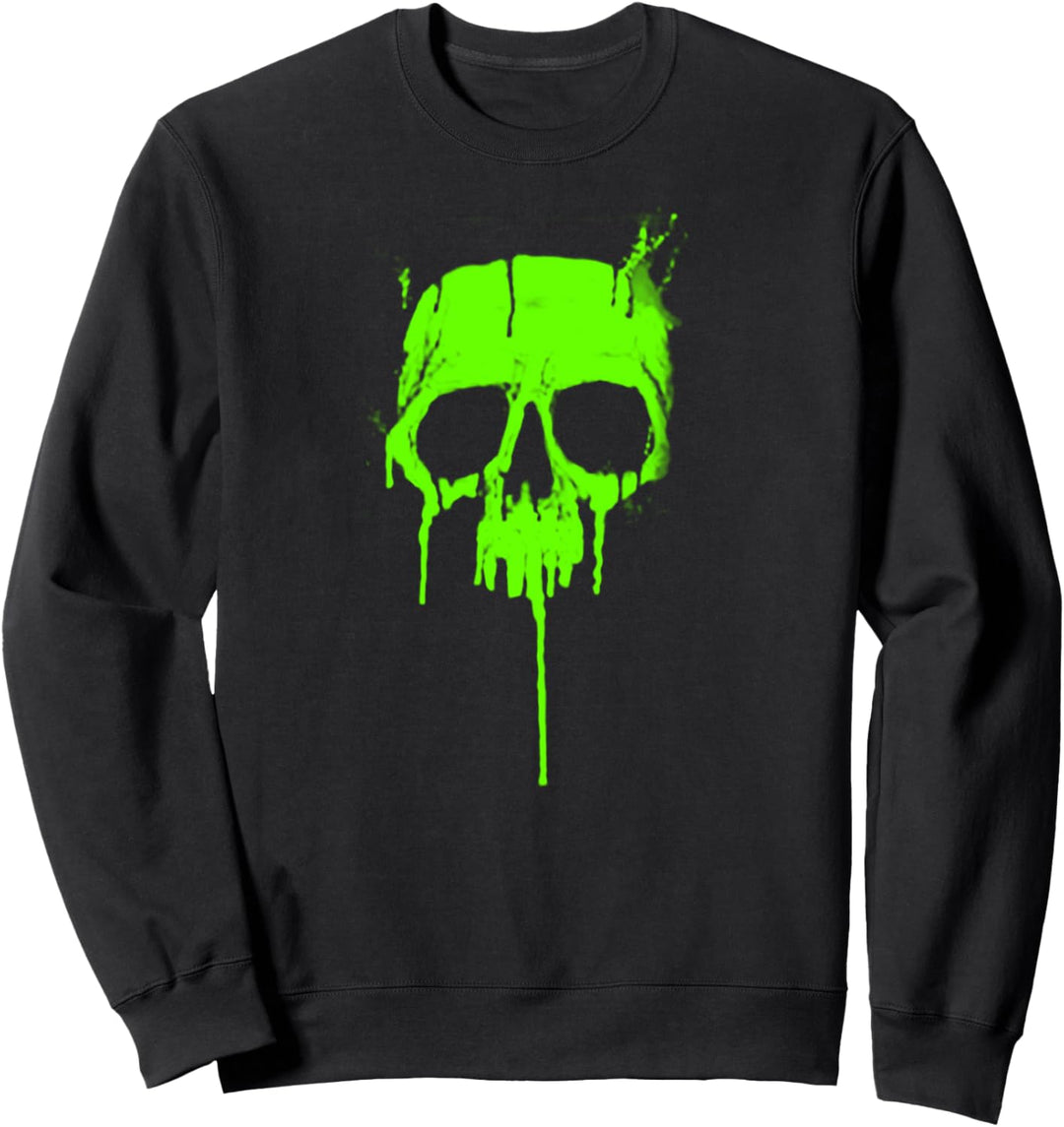 Klassisches Metall Graffiti Totenkopf - Tropffarbe Sweatshirt