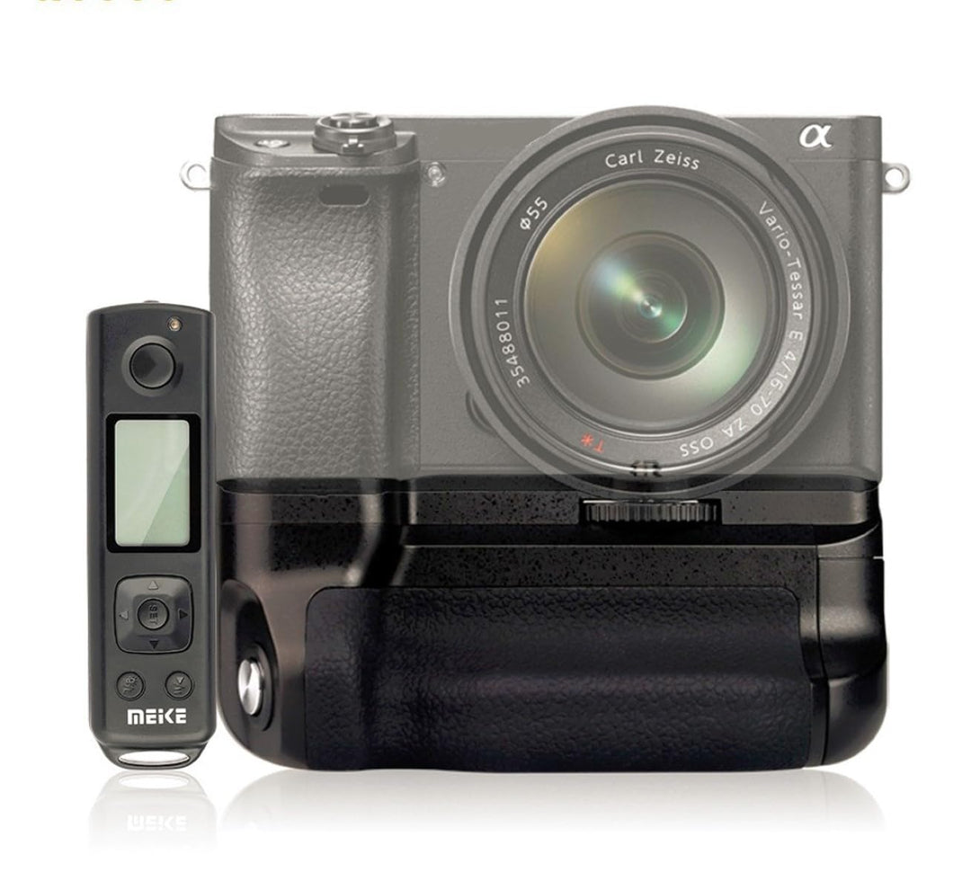 Meike Batteriegriff für Sony Alpha A6500 mit Funk-Timer-Fernbedienung MK-A6500 Pro Akkugriff perfekt