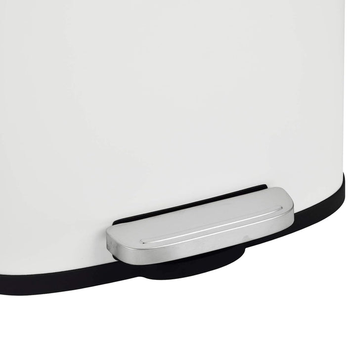 SVITA Mülleimer TQ30 Weiss 30L Treteimer Abfallbehälter Müllsammler mit Pedal Edelstahl Softclose De