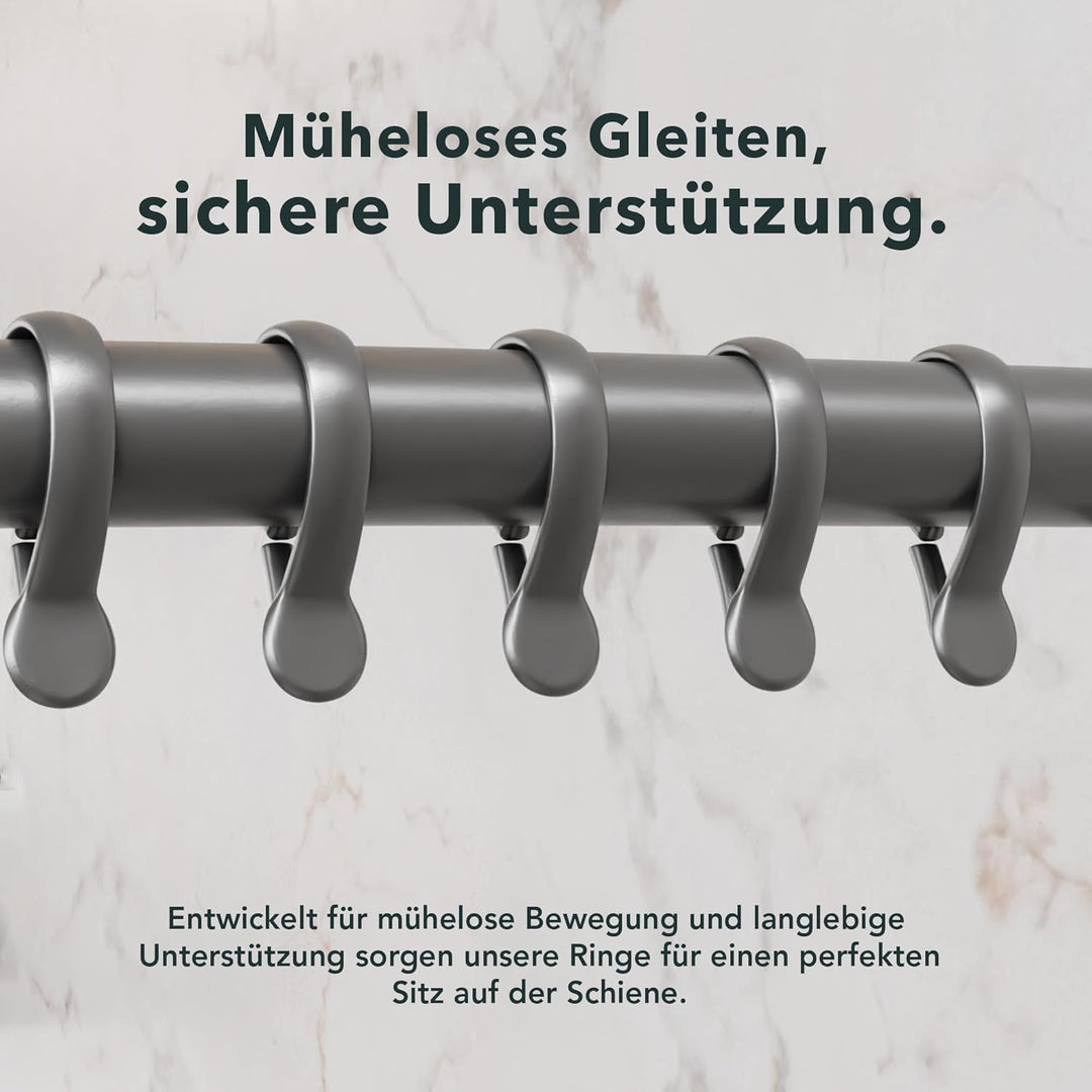 Erica – Duschvorhangstange in U-Form für Wandmontage ohne Deckenhalterung – 70x165x70 cm Duschstange
