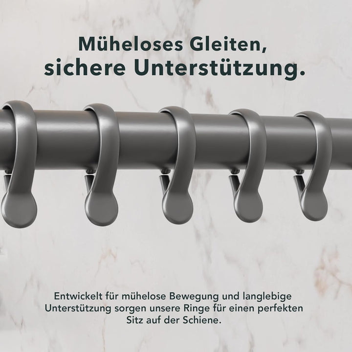 Erica – Duschvorhangstange in U-Form für Wandmontage ohne Deckenhalterung – 70x165x70 cm Duschstange