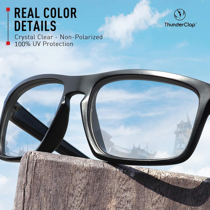 ThunderClap Polycarbonat Ersatzgläser für Oakley Batwolf Sonnenbrillen OO9101 Transparent Anti-Besch