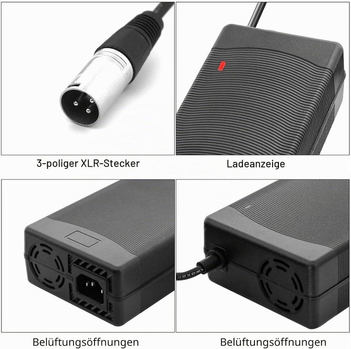 Yasco 52V Lithium Battery Charger Mehrere Stecker Für Elektrofahrrad Roller E-Bike Boot Motorrad Akk
