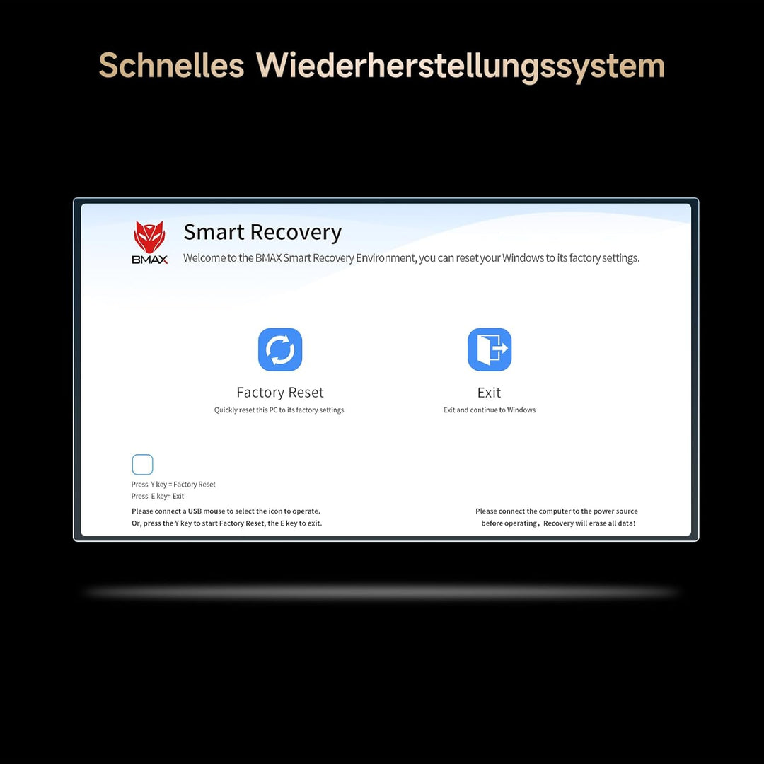 BMAX Mini PC, AMD Ryzen 7 5700U (8C/16T, bis zu 4,3 GHz), Mini-Computer 16 GB DDR4 512 GB NVMe SSD,