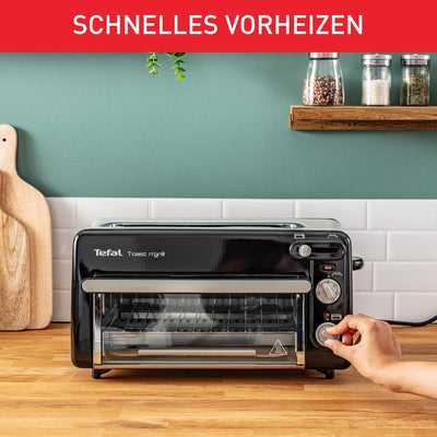 Tefal Toast n’ Grill TL6008 | 2 in 1 Toaster und Mini-Ofen | Sehr energieeffizient und schnell | 130