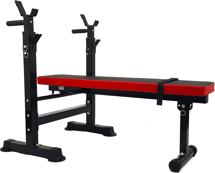 BalanceFrom Multifunktionale Workout-Station, verstellbare Olympische Trainingsbank mit Kniebeugenst